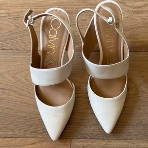 Calvin Klein leather slingback shoe